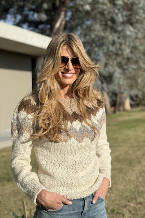 Sweater Andino West - Tejido de Llama Artesanal | Espacio Macedo