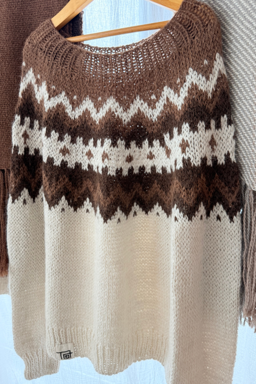 Sweater Andino de Llama Otoño | Espacio Macedo